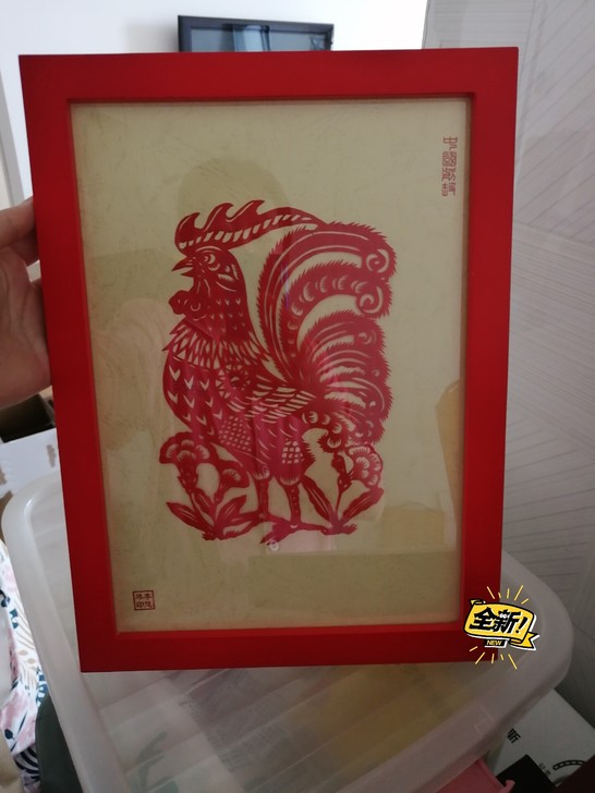 手工雕刻摆件，鸡，带相框，师傅刻一个要20...