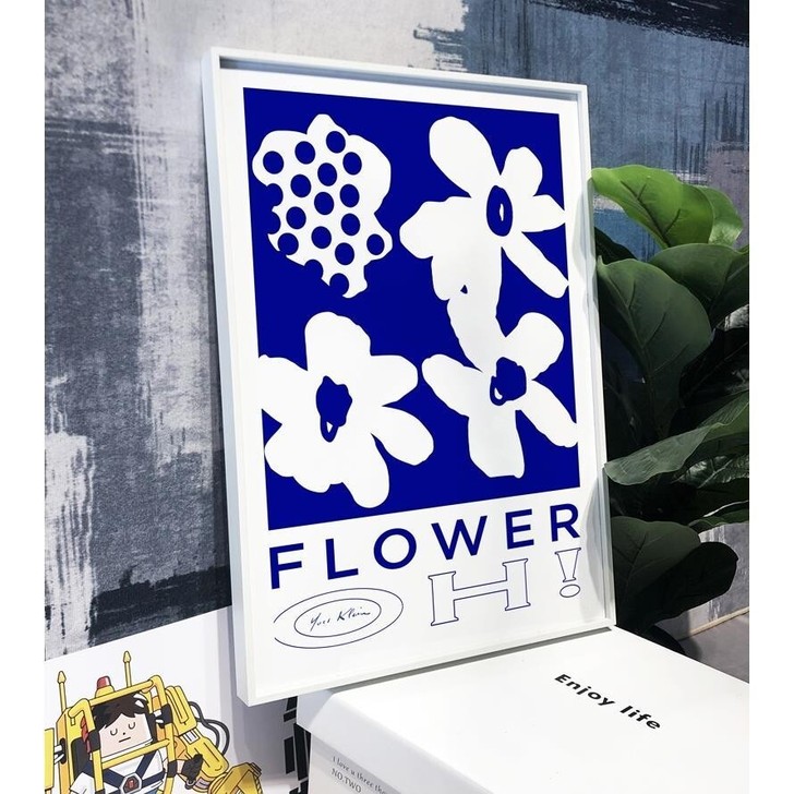 【三联画】克莱因蓝现代装饰画北欧ins抽象...