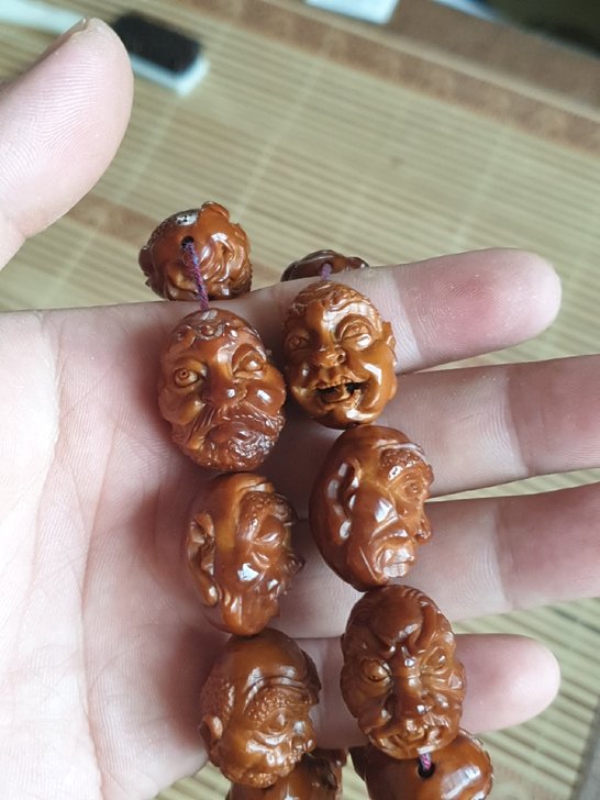 橄榄核手串，北工学院派写实十八罗汉22mm...