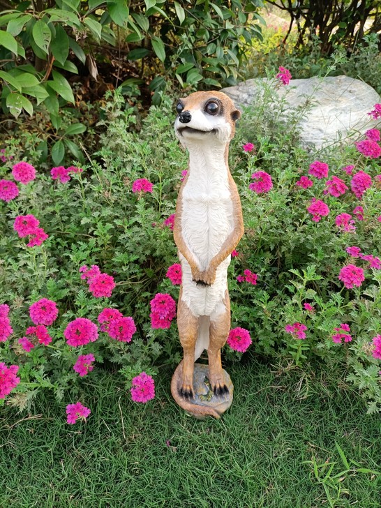 猫鼬一家花园摆件庭院装饰工艺品户外仿真动物...