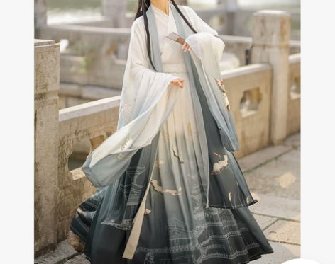 滕王阁汉服女正品原创中国风晋制齐腰襦裙魏晋...