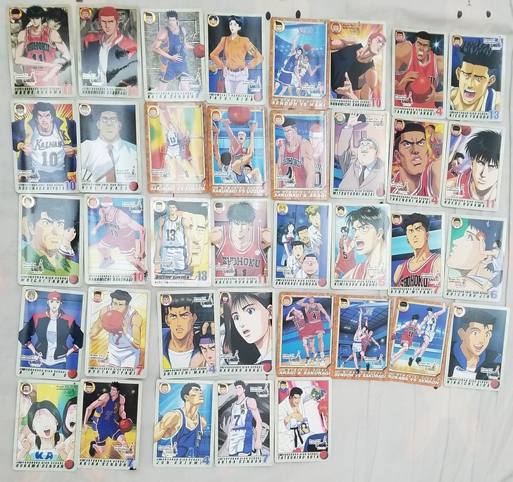 灌篮高手日版收藏卡，图2樱木流川是闪卡，1...