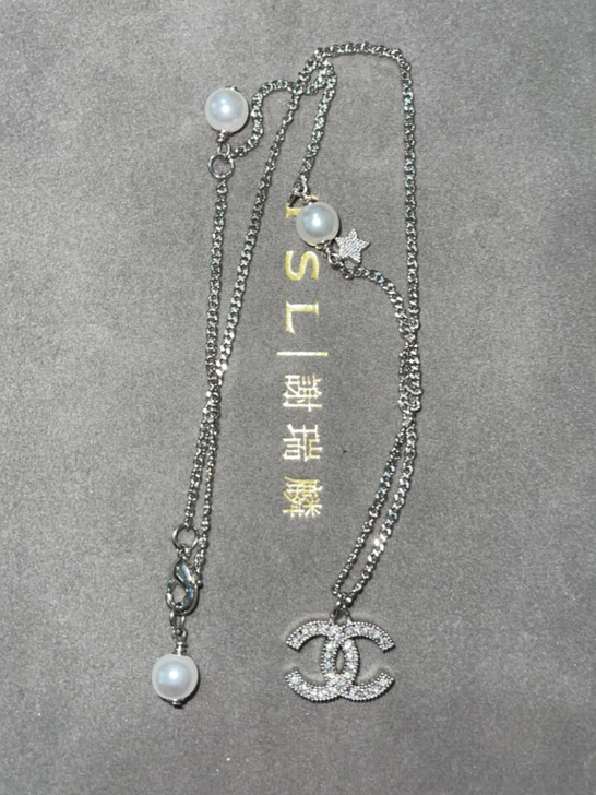 Chanel 香奈儿珍珠钻石项链  小碎钻...