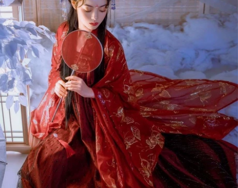 红蝴蝶汉服(上衣+襦裙+大袖衫 m),都是...