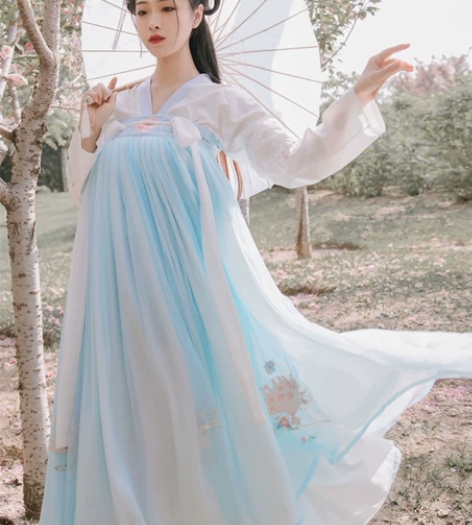 艺缕月扇，齐胸两件套，无大袖 非偏远包邮，...