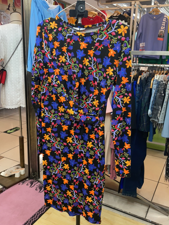 zara复古修身连衣裙s码