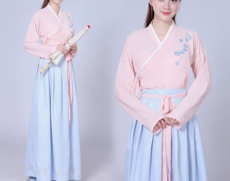 新款汉服古装元素齐胸交领襦裙日常写真中国风...