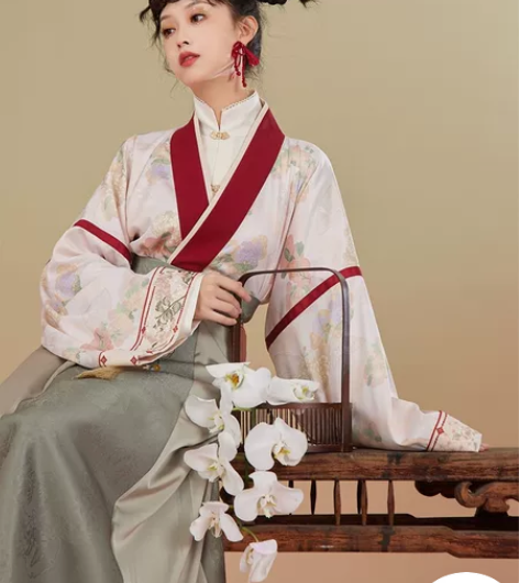 七月夕 锦城花 原创日常晋制汉元素交领八破...