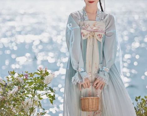 七月夕燕语桃桃汉服公主裙成人女舞蹈连衣裙春...