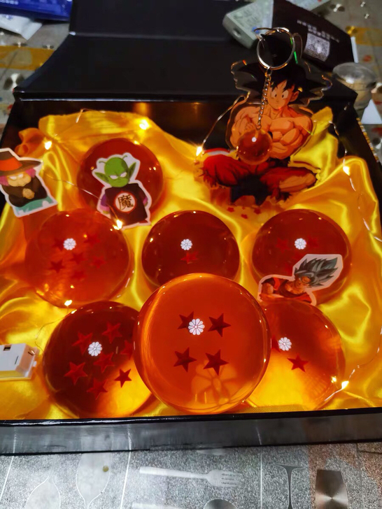 七龙珠周边动漫孙悟空手办单颗龙珠水晶球7....