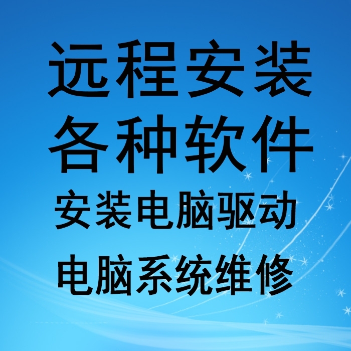 (远程服务)软件维修安装各种办公软件驱动安...