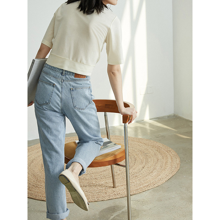 POPCHRIO长款阔腿 牛仔裤