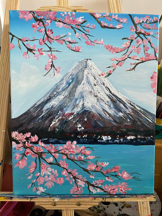 纯手绘装饰画丙烯画作品油画水彩画挂画田园小...