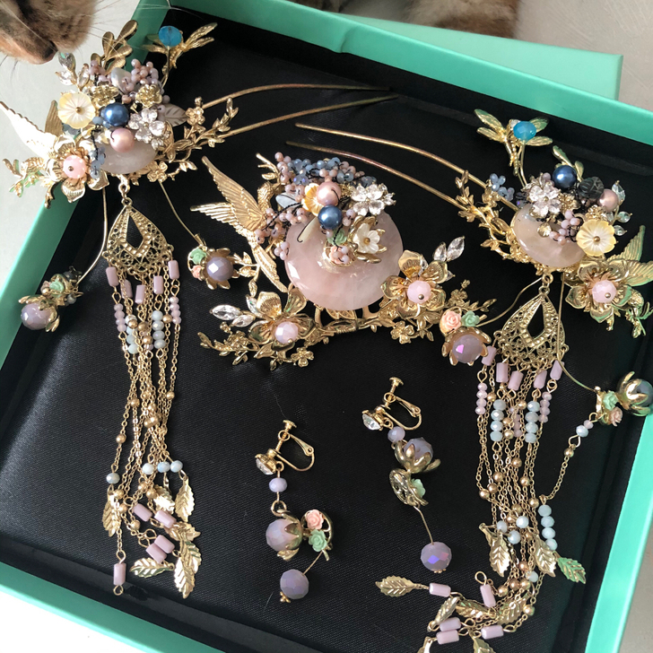 粉紫色百搭中式,卡帝入手,喜欢来拍~实物很...