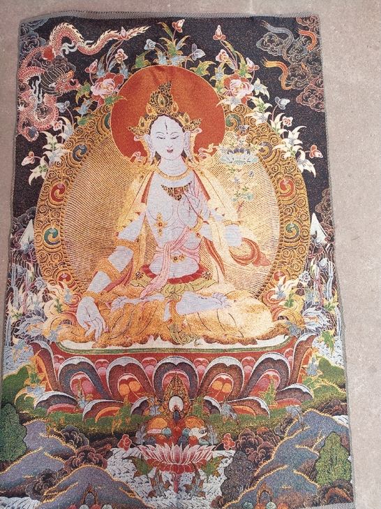 #另类唐卡#白度母一副 苏州刺绣画，真丝单...