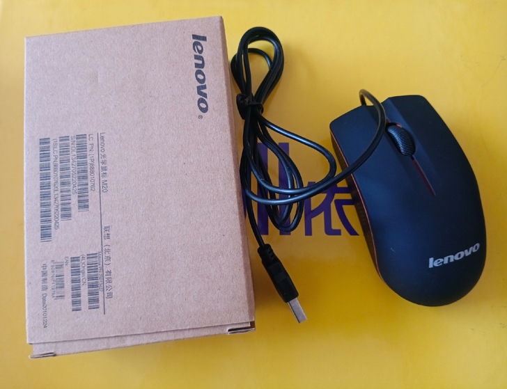 全新未拆封包邮联想电脑有线鼠标USB接口台...