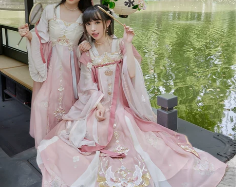 汉服十三余小豆蔻儿[粉黛夕语]七夕姐妹款绣...