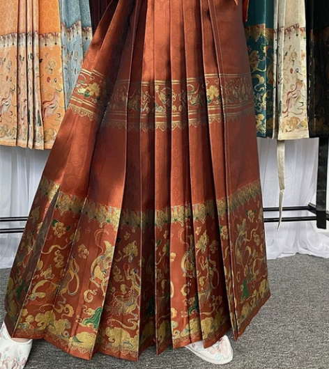 玉琼楼 飞天仙女原创汉服仿妆花明制汉服马面...