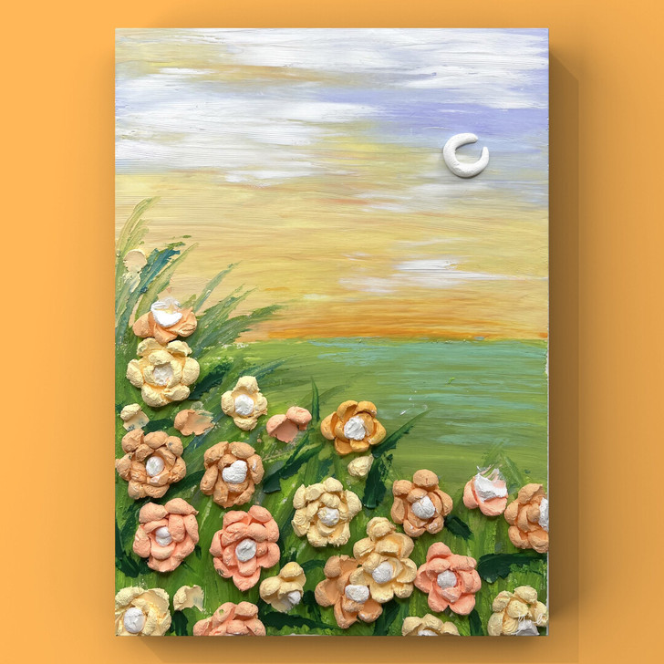 油画棒 多肉玫瑰 装饰工艺画