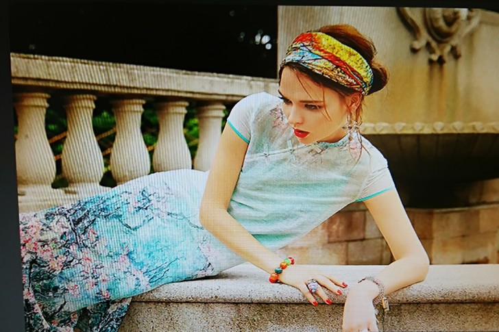 米卡兰夏中国风女丝麻连衣裙印花短袖亚麻中长裙