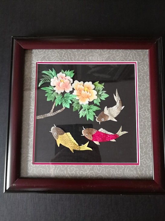 佳木斯鱼皮画工艺品 送礼礼品打折纯手工制作...