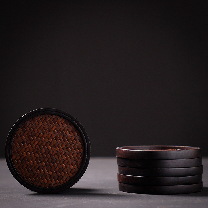 茶杯垫功夫茶隔热垫禅意茶道配件家用纯手工藤...