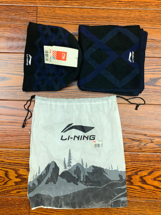李宁li-ning围巾冷帽两件套 正品全新...