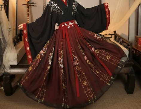 云芳晴绾星辰汉服女中国风交领齐腰襦裙魏晋风...