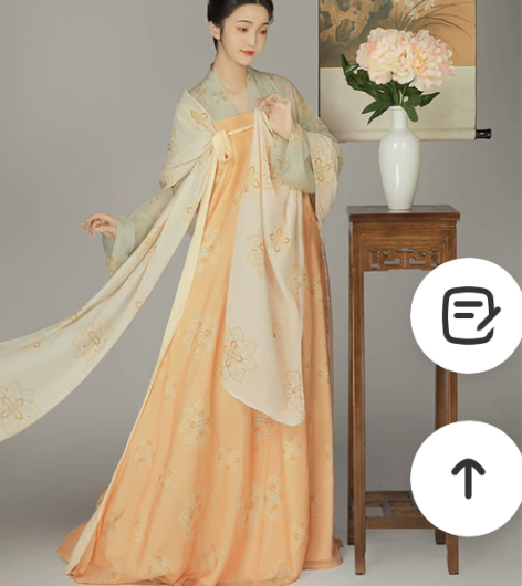 柒邑【忆长安】汉服女原创唐风齐胸衫裙复原印...