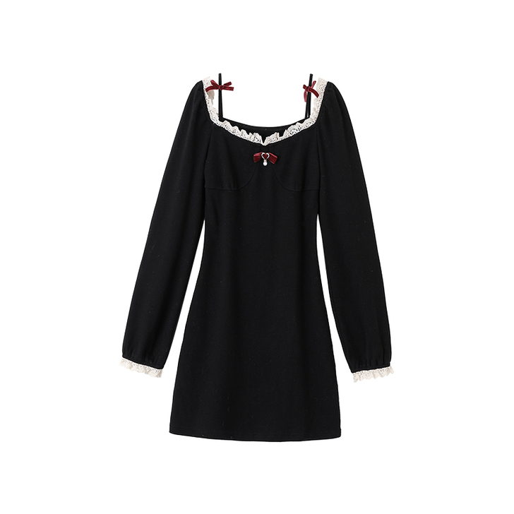 范智乔 【心动的信号】法式复古甜欲少女花边...