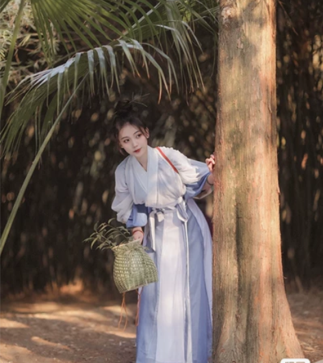 柒邑雲裳诉汉服女正品原创白菜交领晋制齐腰破...