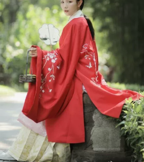 南雅集原创刺绣明制中国风秋冬女装披风沉香亭...