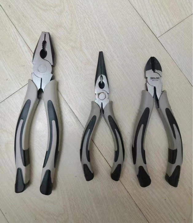 【低价包邮德力西老虎钳三件套】多功能钢丝钳...