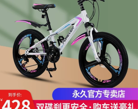 永久儿童山地自行车女孩青少年中大童小学生男...