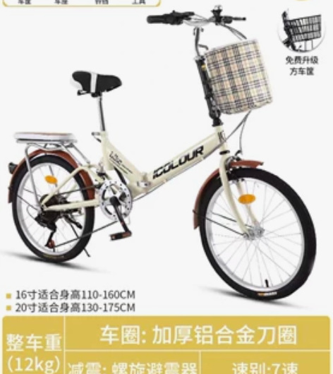 icolour单车 可折叠 江门自提 有避...