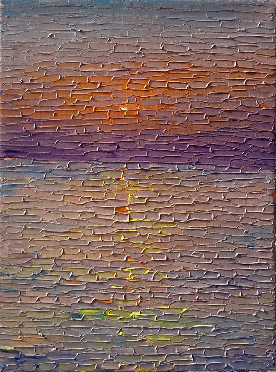 《海上日出印象》画廊库存油画 画家原创 装...