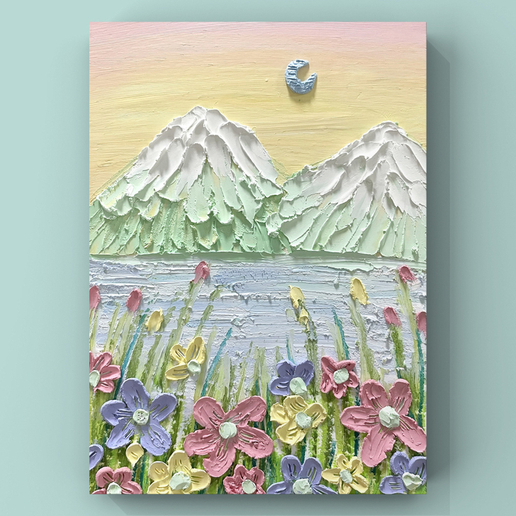 油画棒 锦绣山河 装饰工艺画