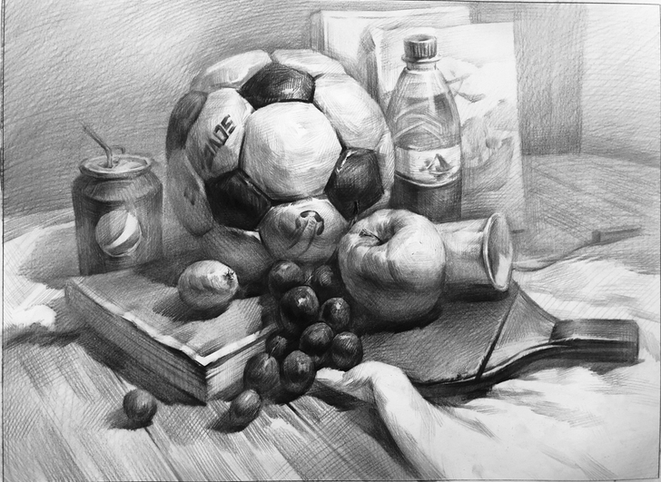 素描画成品作品 精品画 色彩 水粉画成品 ...