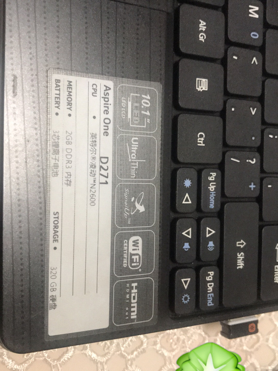 宏基笔记本 处了电池不行 一切正常 带电源