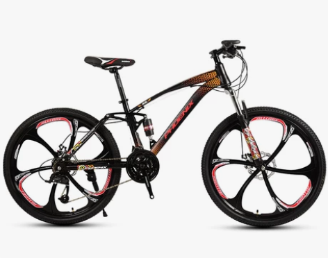 凤凰自行车 牌山地车26寸男女变速轻便双减