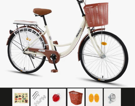 自行车女式成年轻便大人普通淑女通勤车男女学...