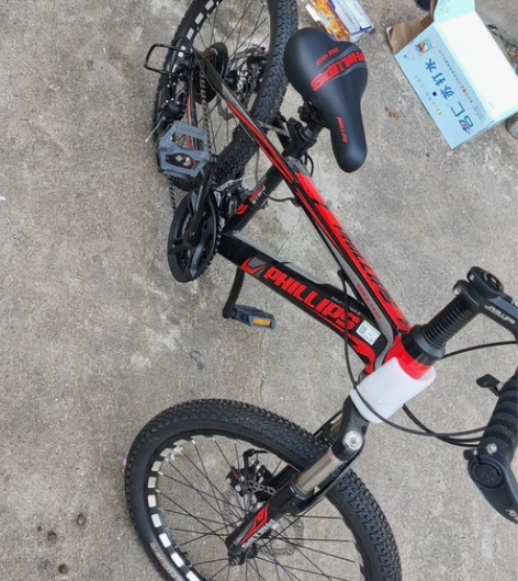 20寸菲利普21速童车,第一次改变速器,效...