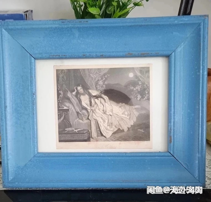 西洋英国版画 英国早期雕刻版画 ，母亲，原...