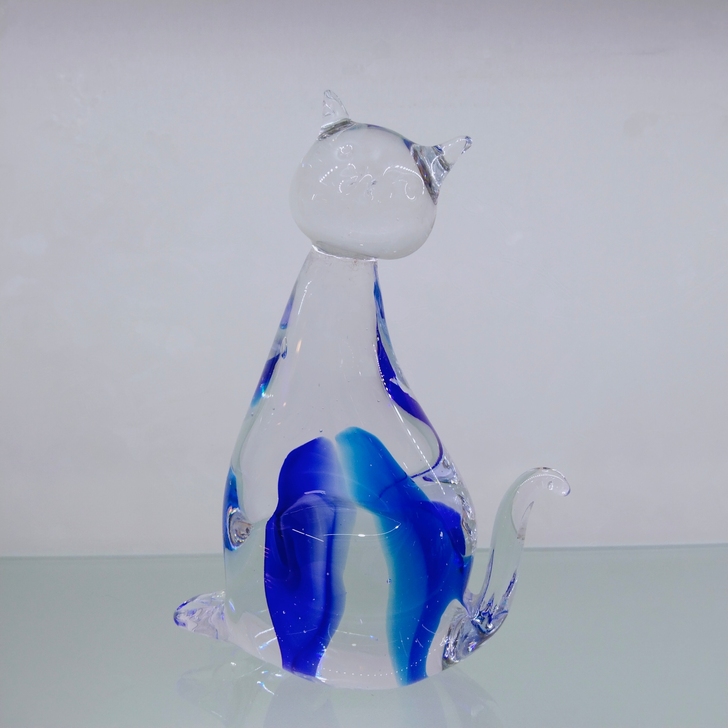 琉璃小猫琉璃纯手工工艺品创意礼品桌面装饰摆...