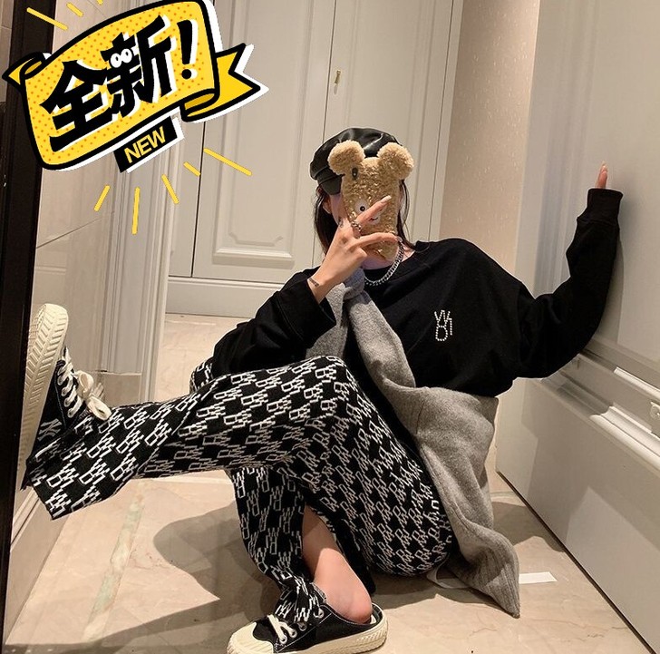 【清仓价】阔腿裤女高腰显瘦垂感休闲裤春夏韩...