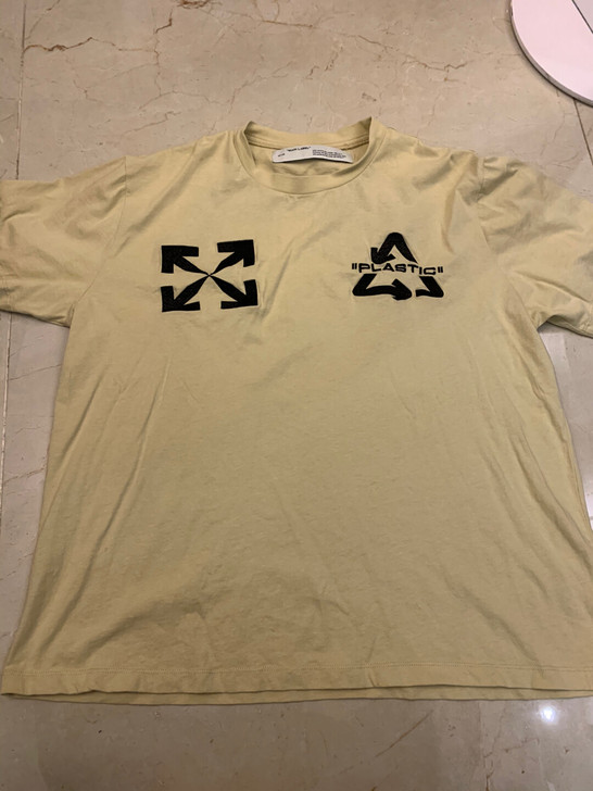 OFF 20ss WHITE 潮牌奶茶色刺...