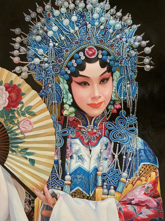 京剧花魁 .系列作品  微喷油画 材质：防...