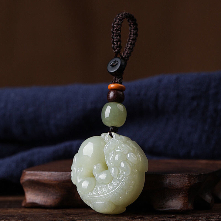 特价转让 新疆和田玉吊坠貔貅挂饰钥匙扣天然...