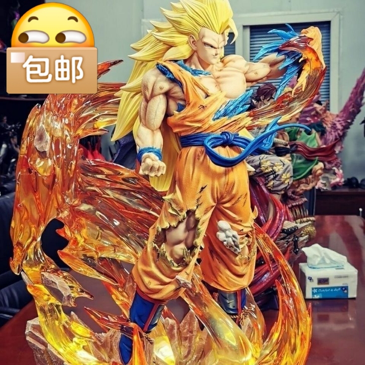 无Q版七龙珠超手办拆盲盒超级赛亚人孙悟空贝...