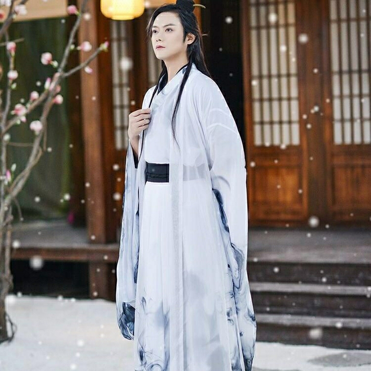 汉服男三件套魏晋风男女交领齐腰襦裙大袖衫相...